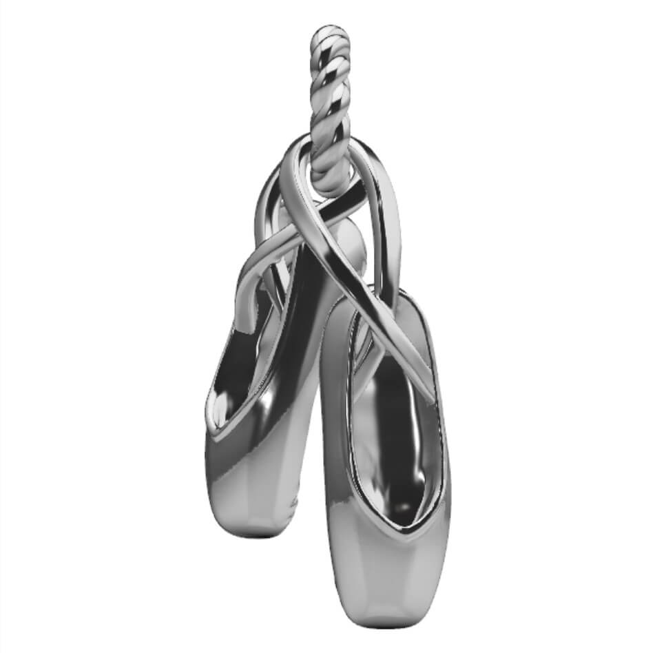 Charme Argent Sterling Vintage - Danseuse Avec Chausson, 4,9 G, 2,5 Cm, France