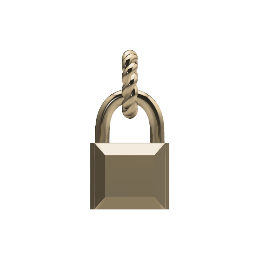 Initial Padlock Charm — GLDN