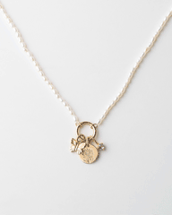 Pearl Charm Holder Necklace