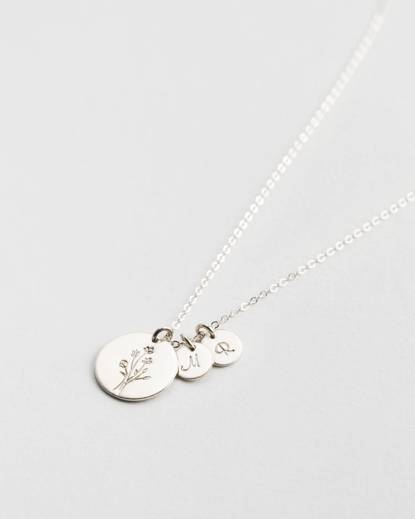 GLDN Flower Personalized Necklace. 14K Gold Fill / Gardenia