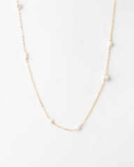 GLDN Floating Pearl Necklace 10K Solid Gold