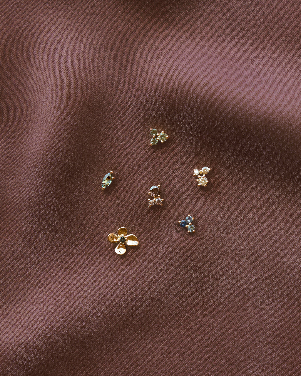 Forest Emerald Leaflet Studs