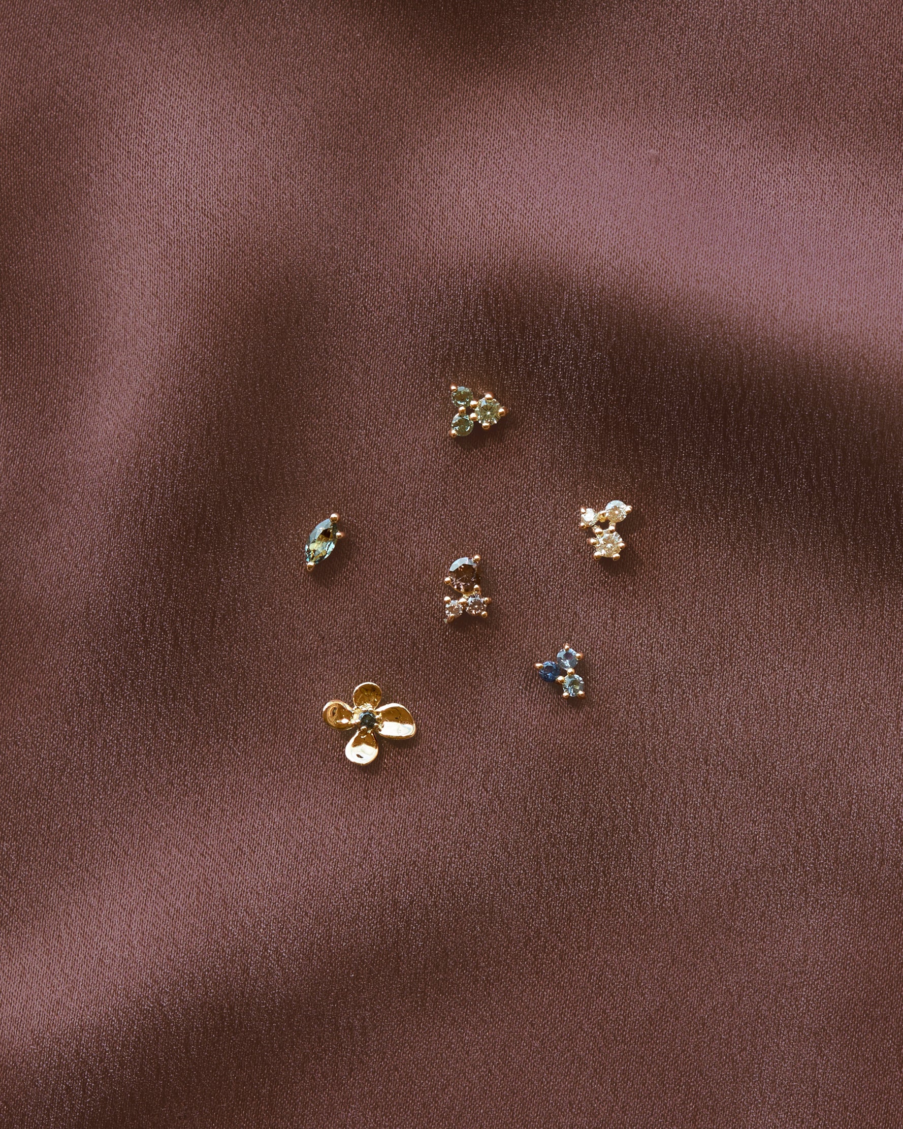 Forest Emerald Leaflet Studs