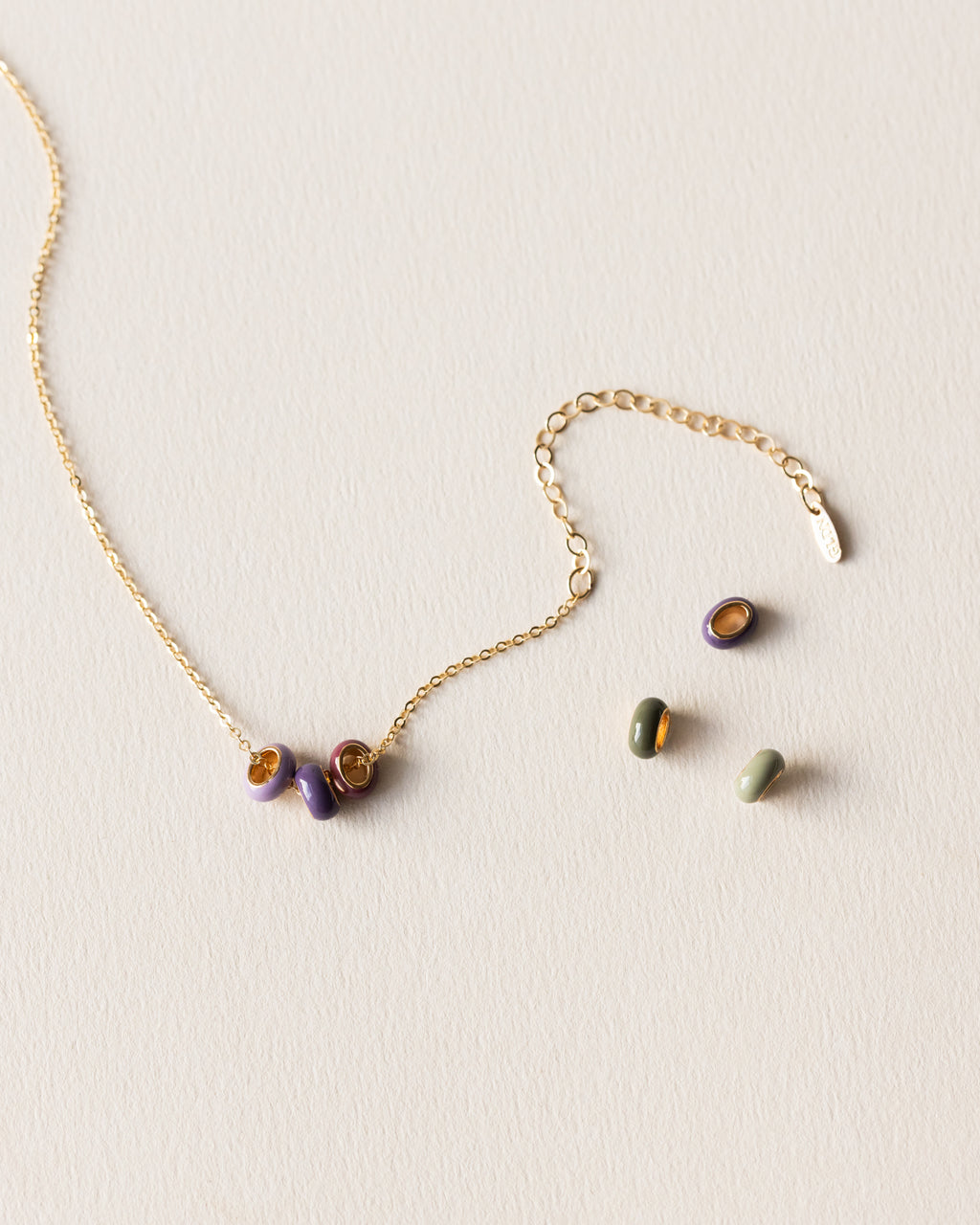 Aura Enamel Bead Necklace