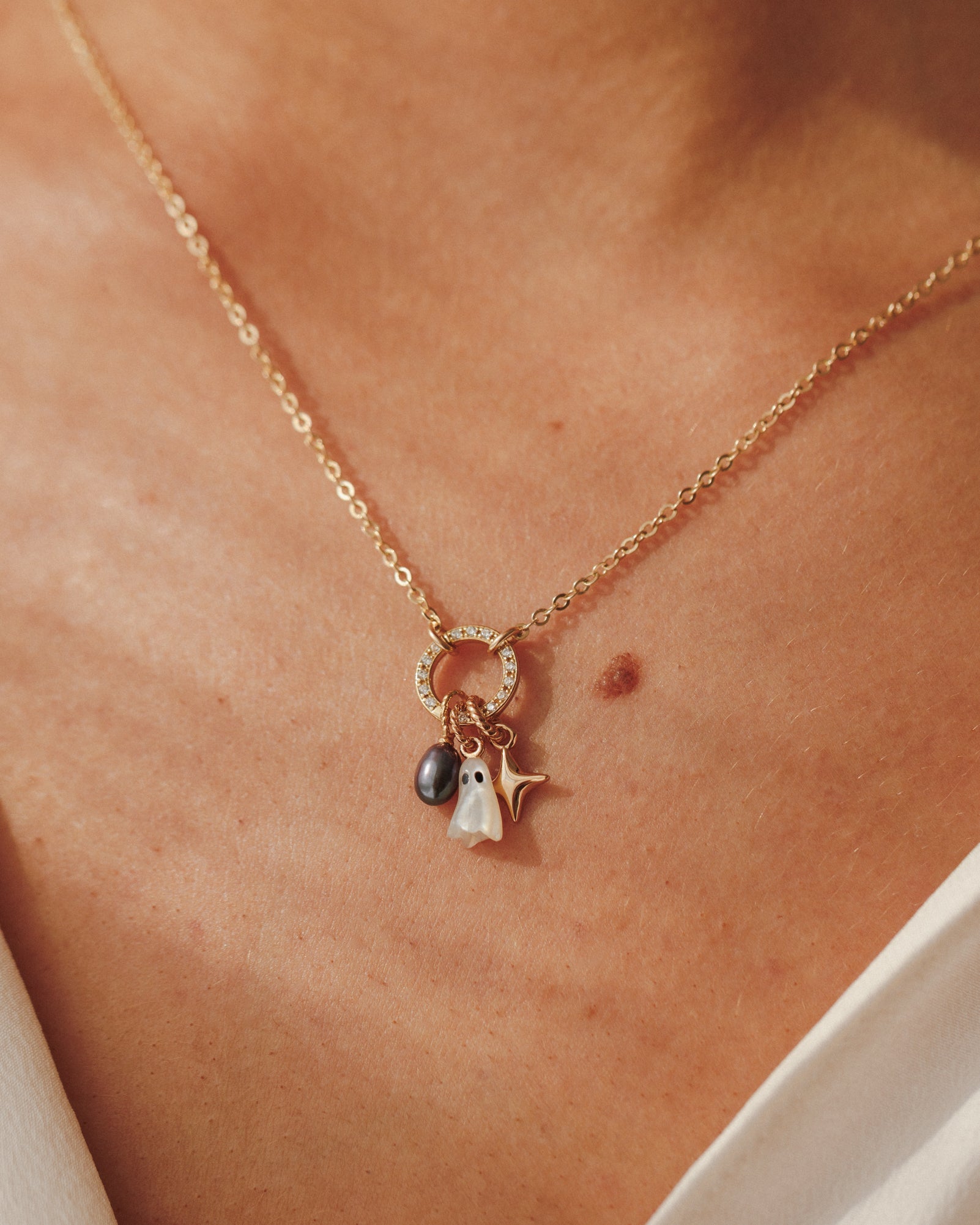 Pearly Ghost Charm