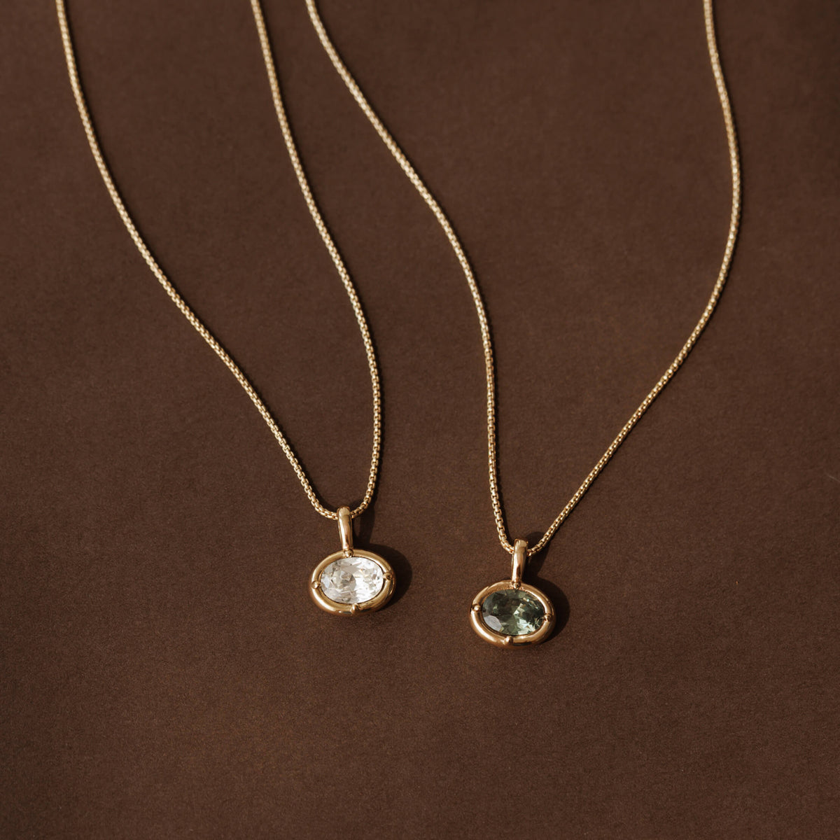 Medallion White Sapphire Necklace