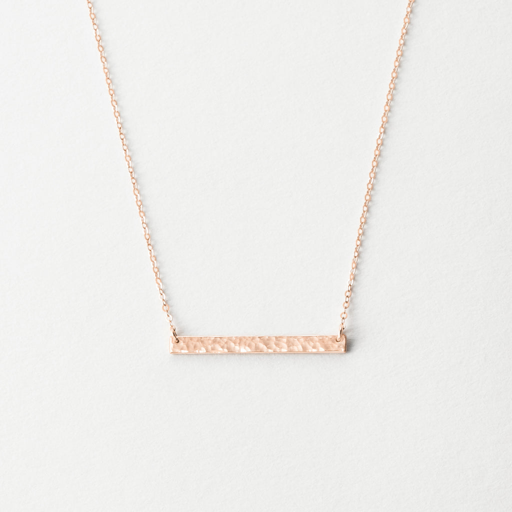 Material: Rose Gold Fill; Finish: Hammered
