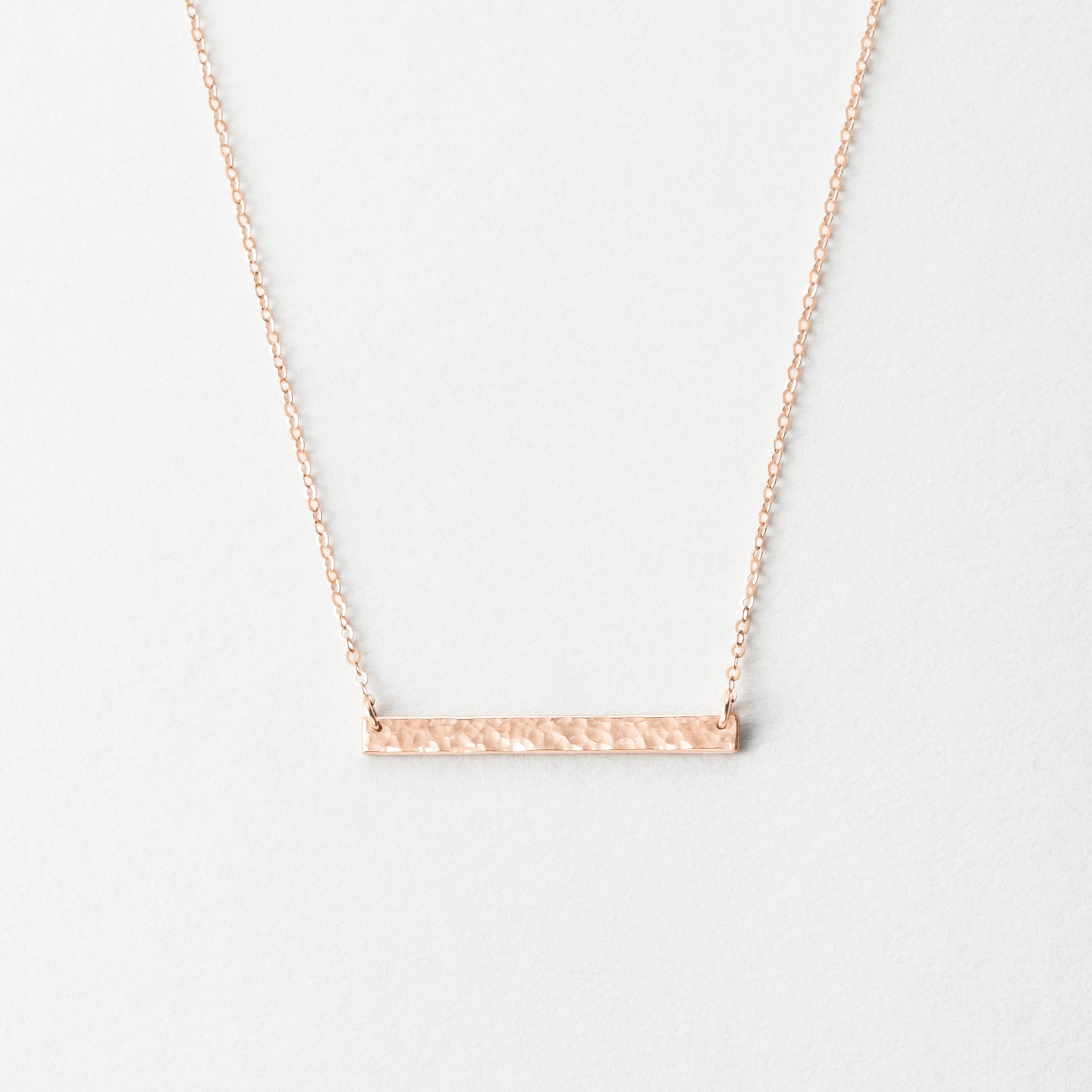 Material: Rose Gold Fill; Finish: Hammered