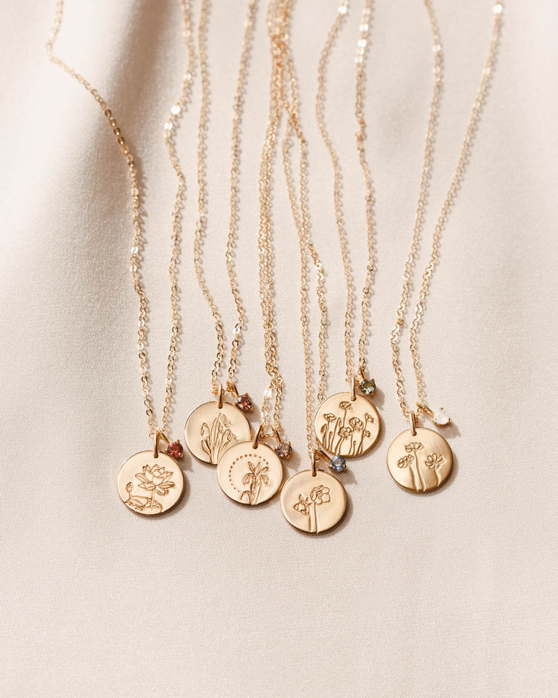 Flora Birthstone Necklace
