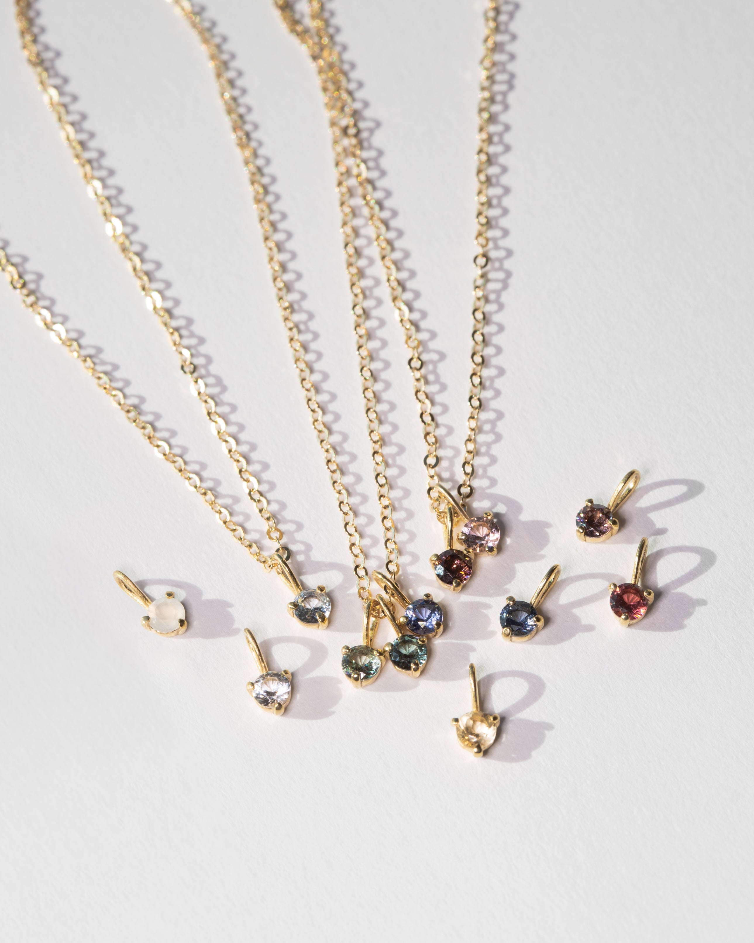 Aura Birthstone Necklace & Studs Set