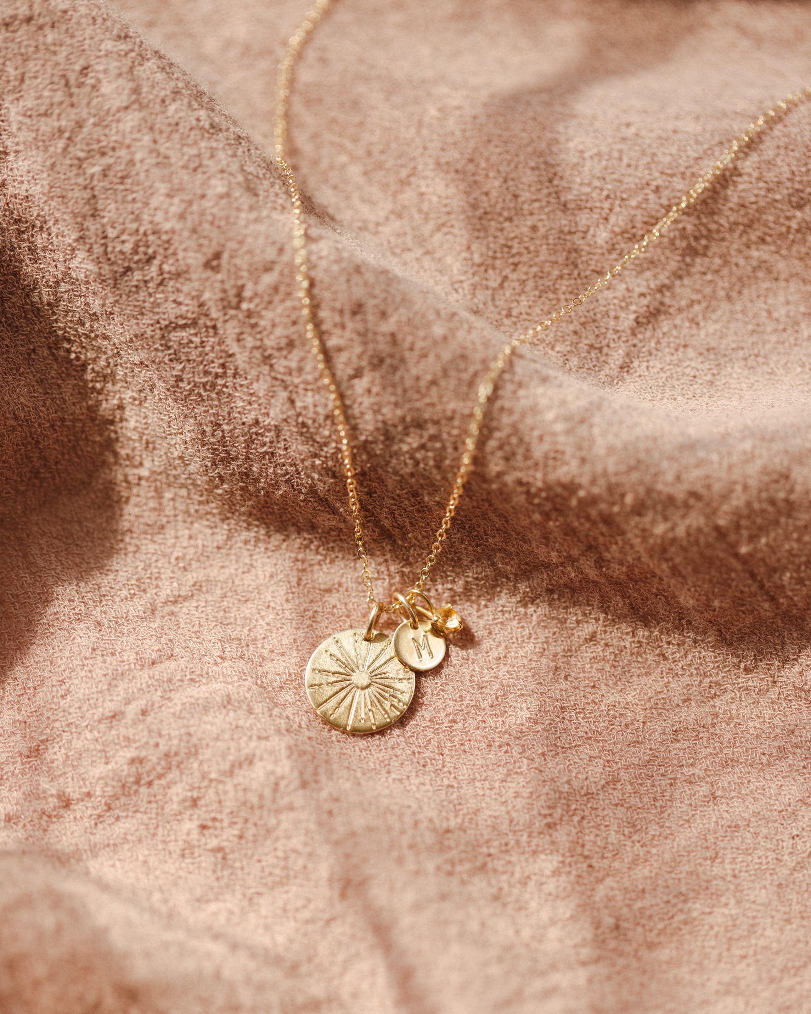 Solid Gold Kindred Birthstone Necklace