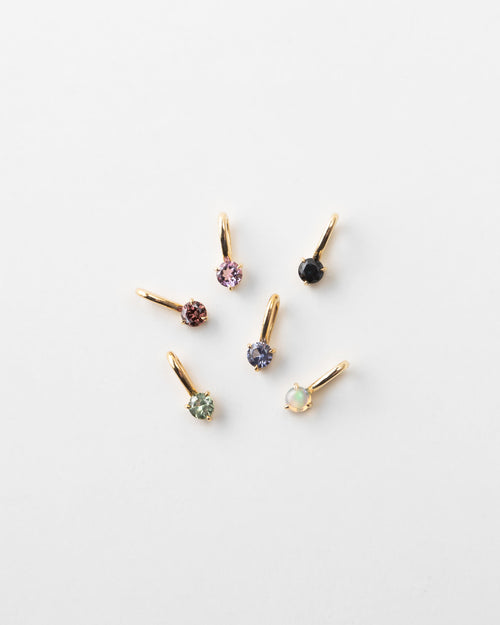 Extra Solid Gold Aura Birthstone Charm