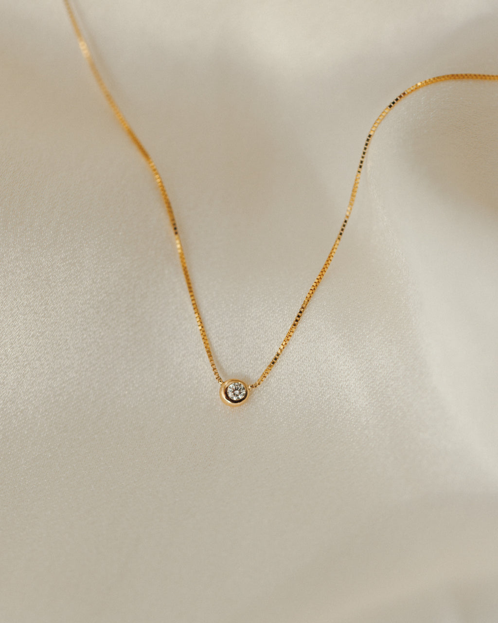 Gaia Diamond Solitaire Necklace