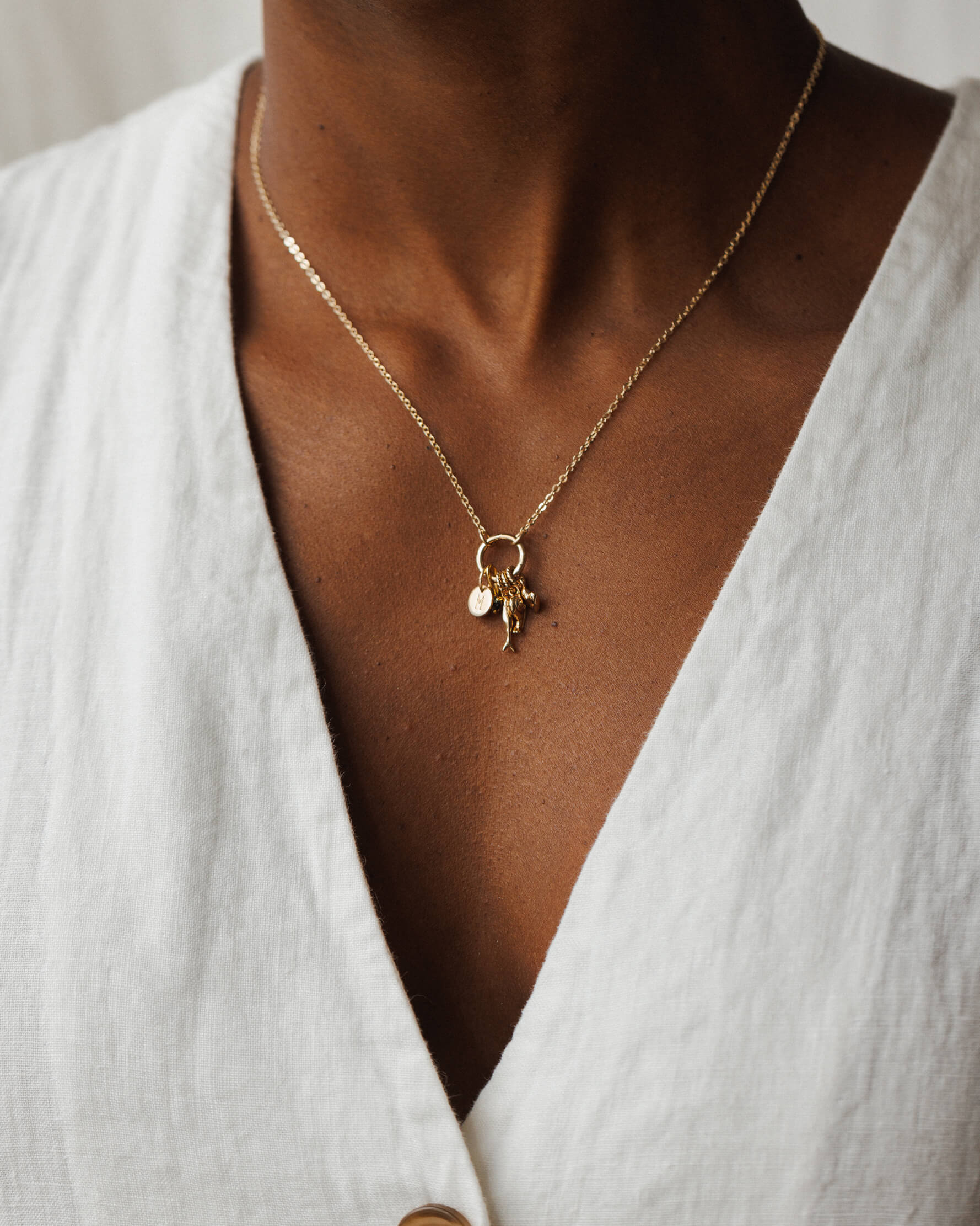 HOT Gldn Charm Necklace 14k Gold Charm Holders Charm