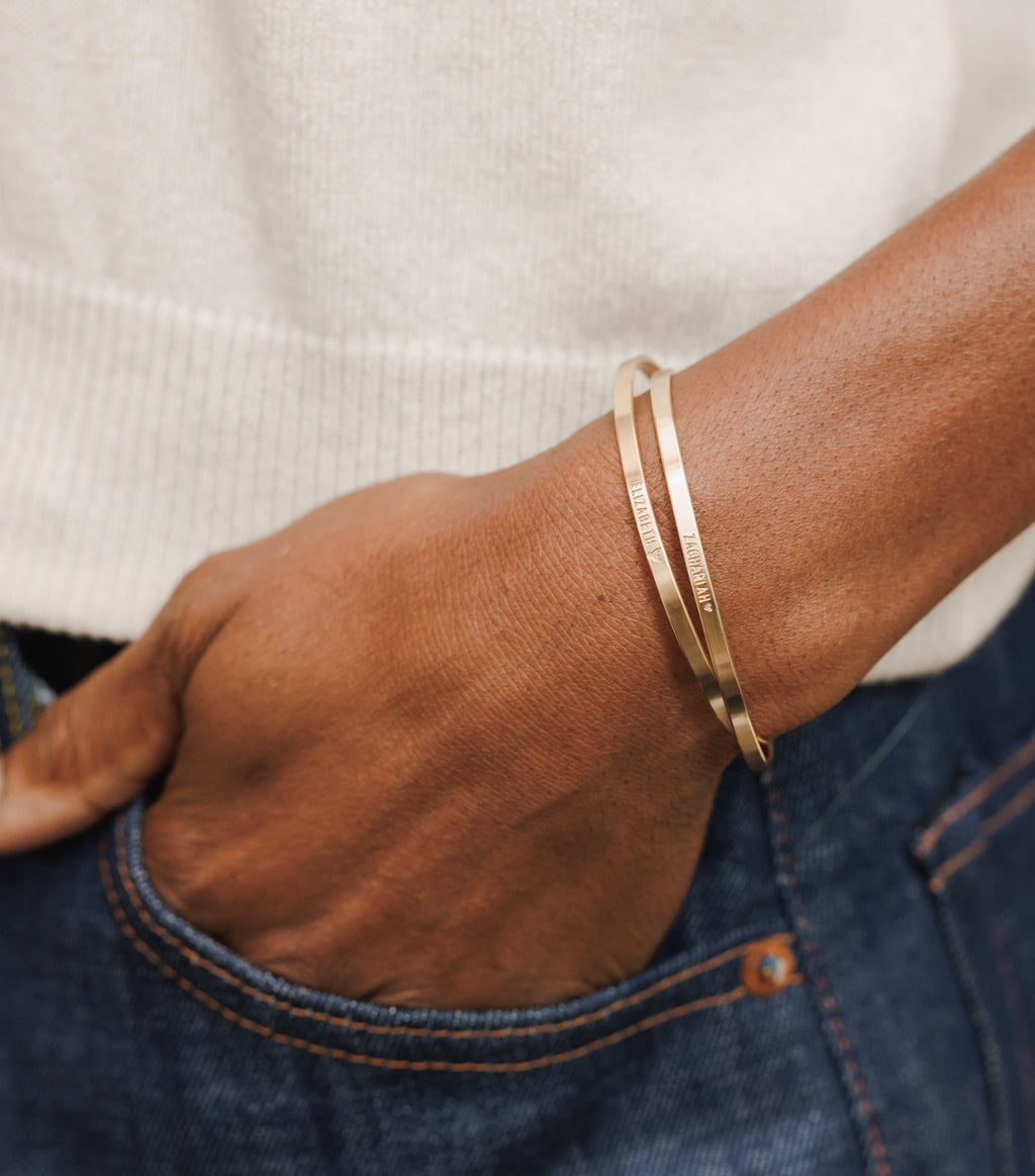 Solid Gold Novel Cuff Bracelet