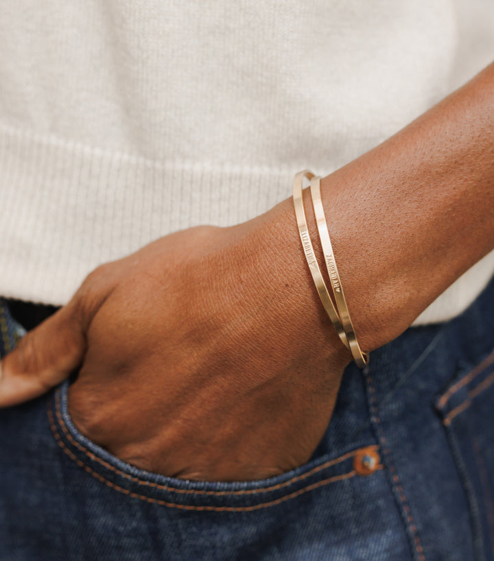 Solid Gold Novel Cuff Bracelet