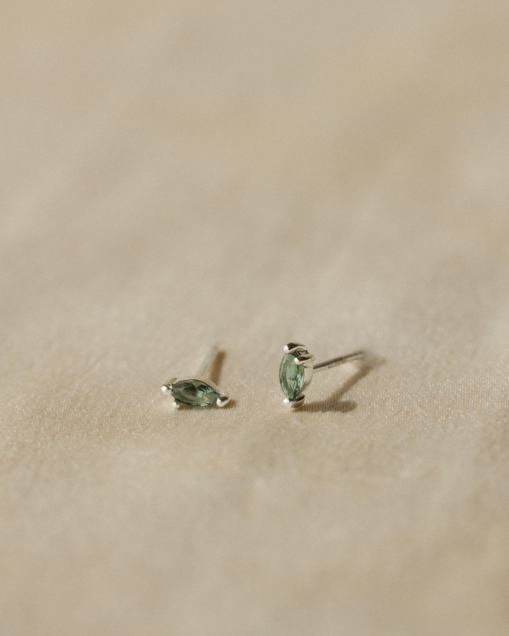 Forest Emerald Leaflet Studs