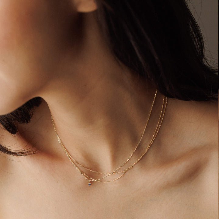 Aura Birthstone Solitaire Necklace