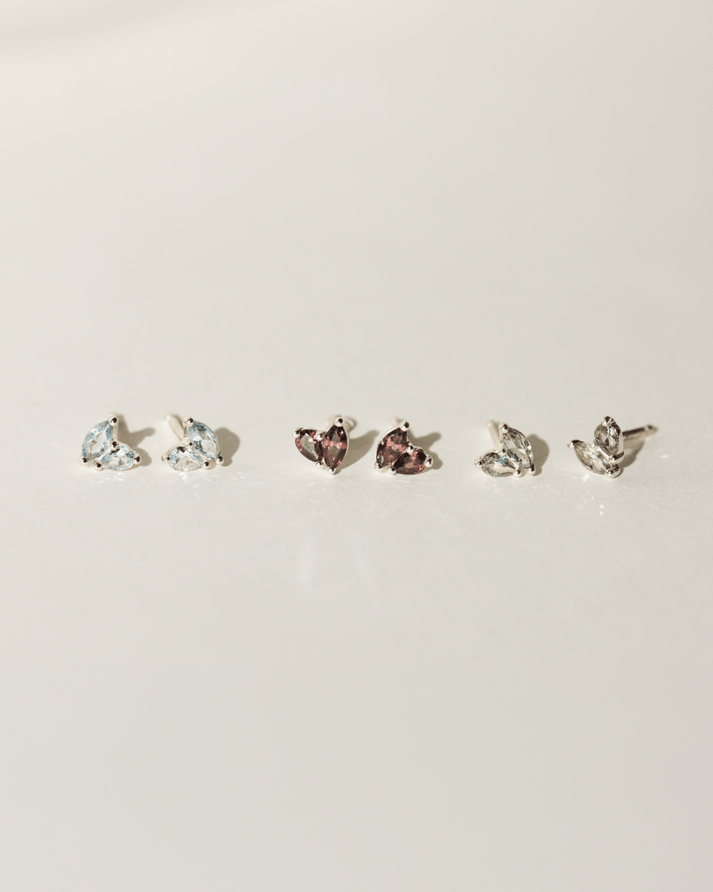Aura Birthstone Marquise Studs
