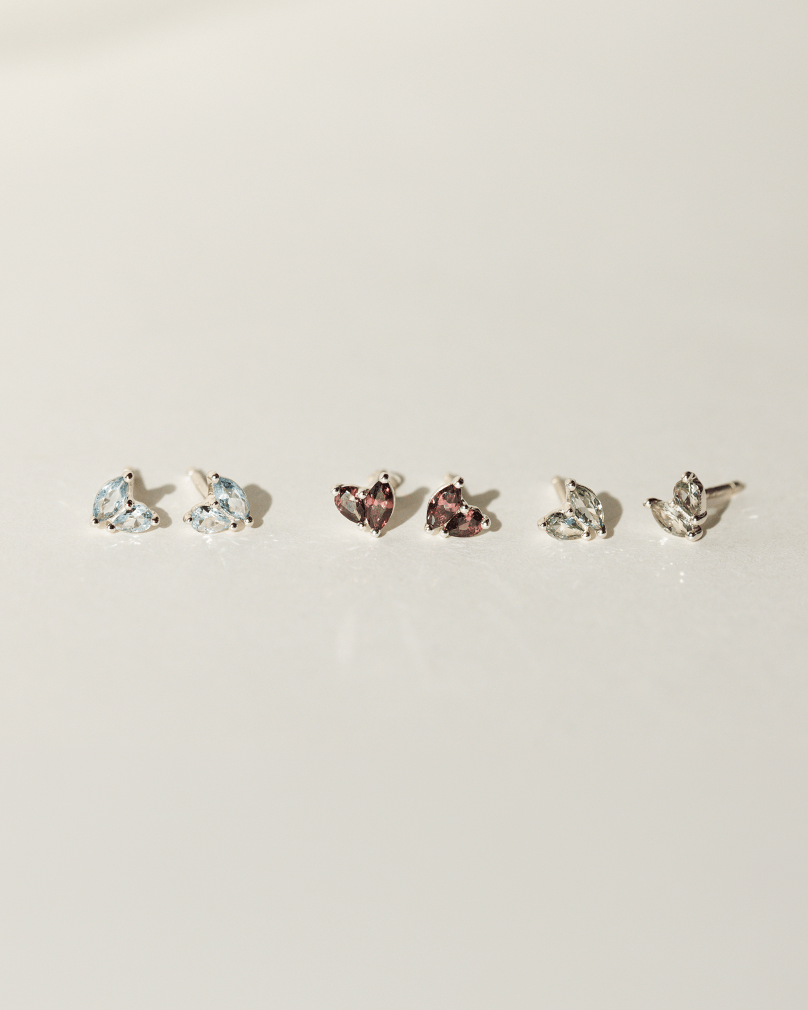 Aura Birthstone Marquise Studs