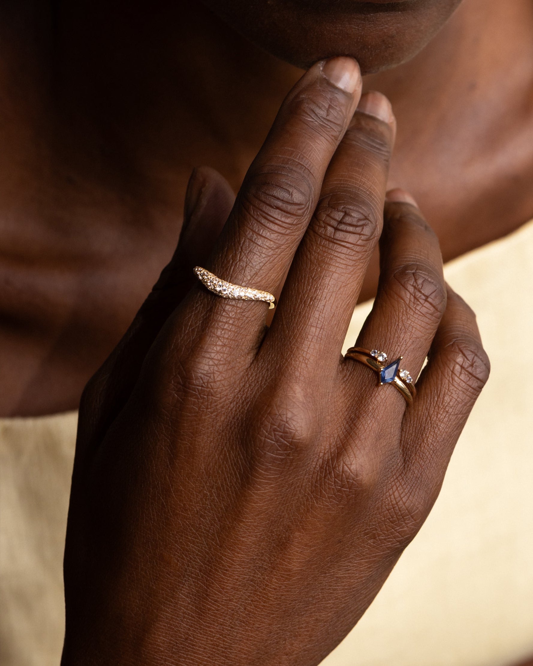 Diamond Pavé Flow Ring