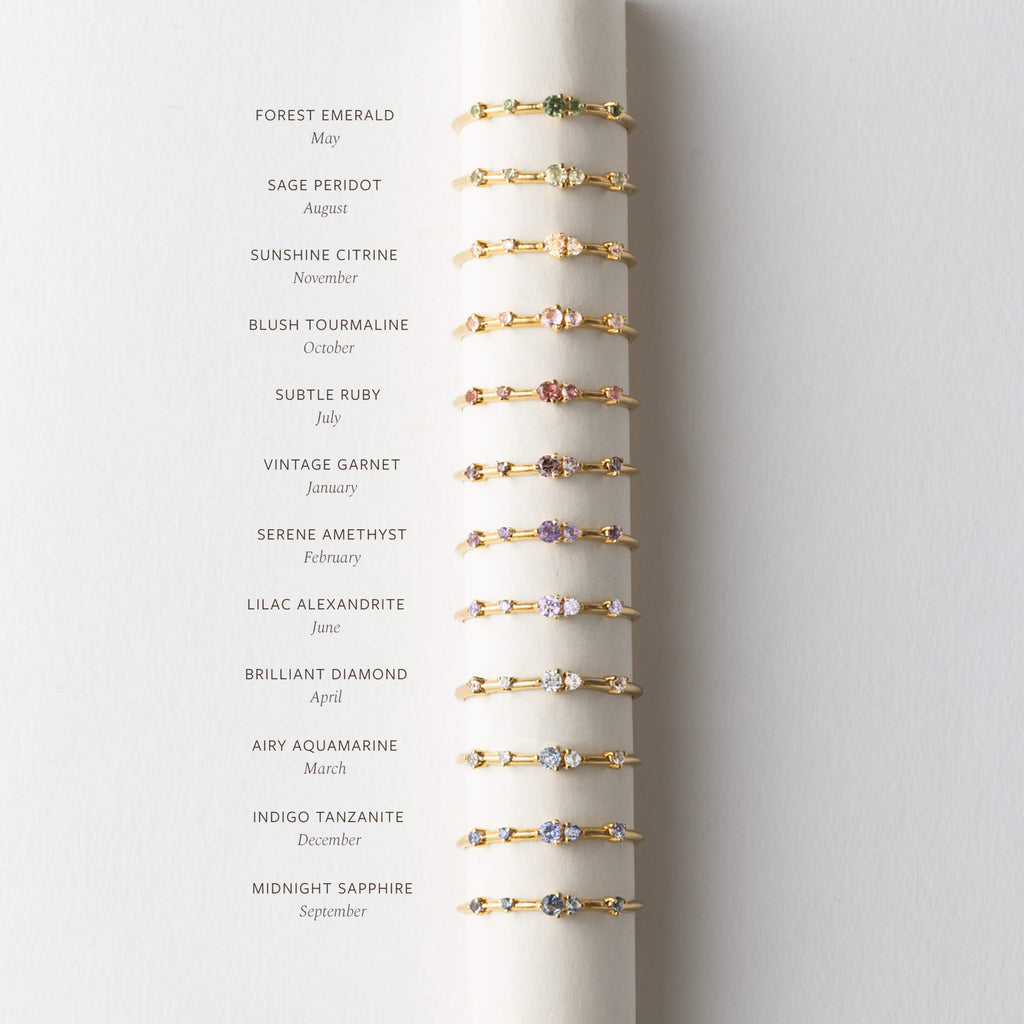 Aura Birthstone Confetti Ring