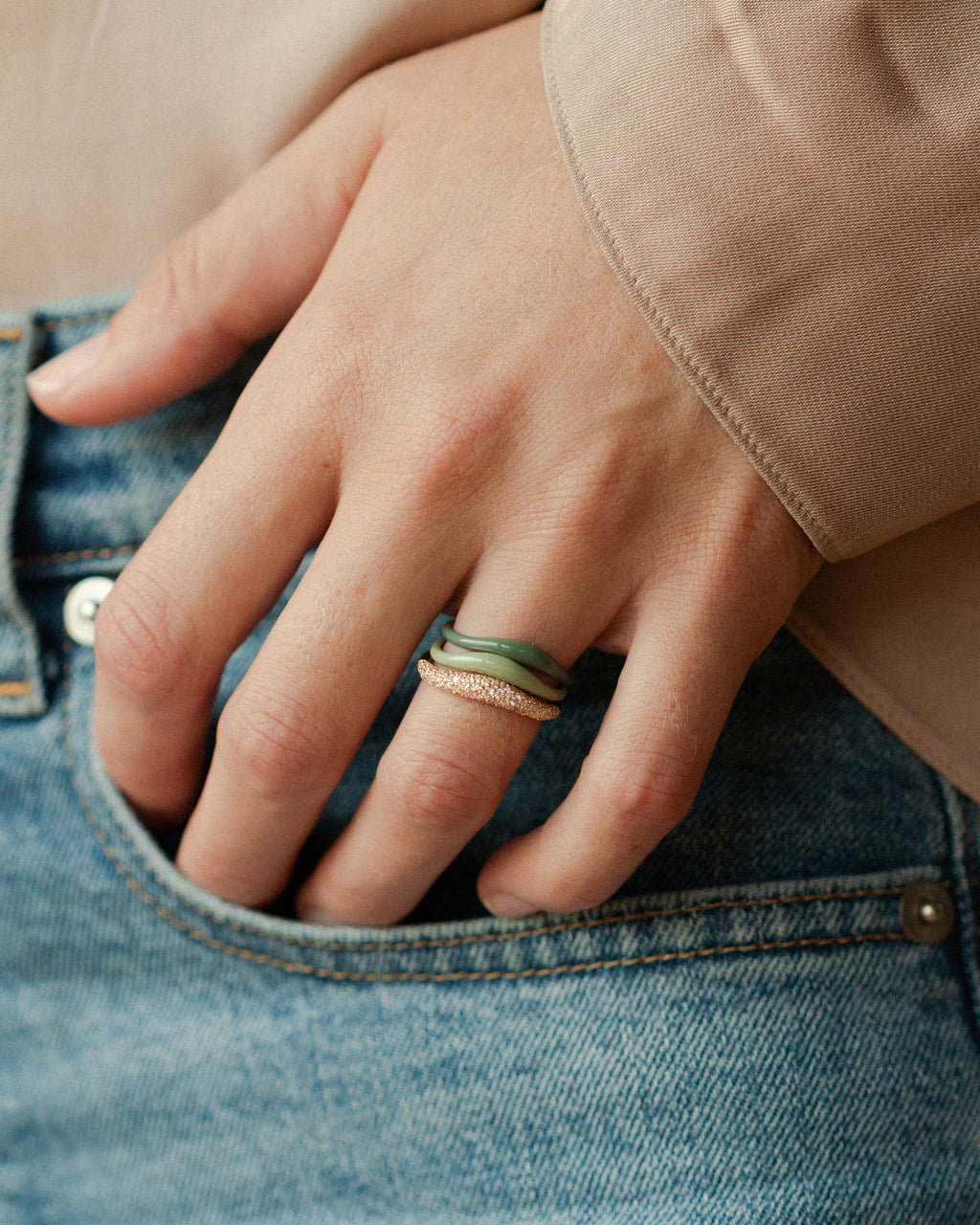 Aura Enamel Flow Ring
