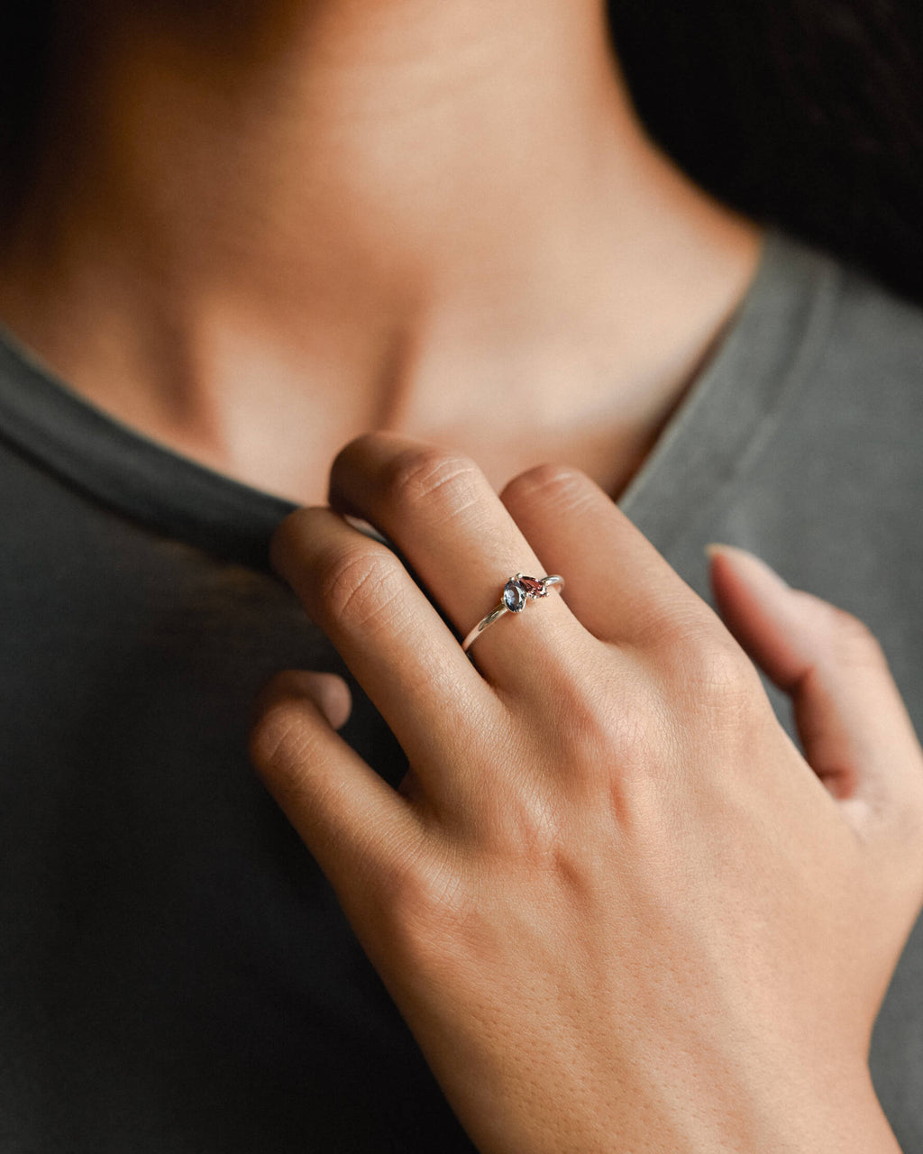 Toi et Moi Birthstone Ring