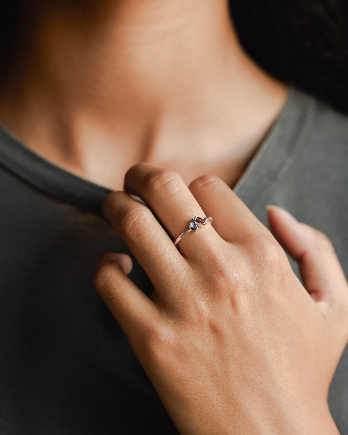 Toi et Moi Birthstone Ring