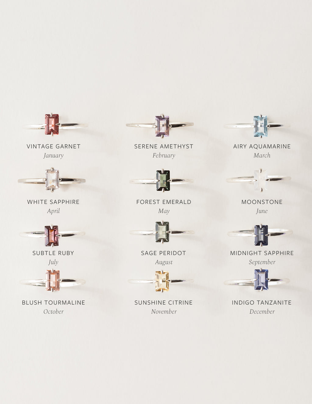 Silver Grand Baguette Ring