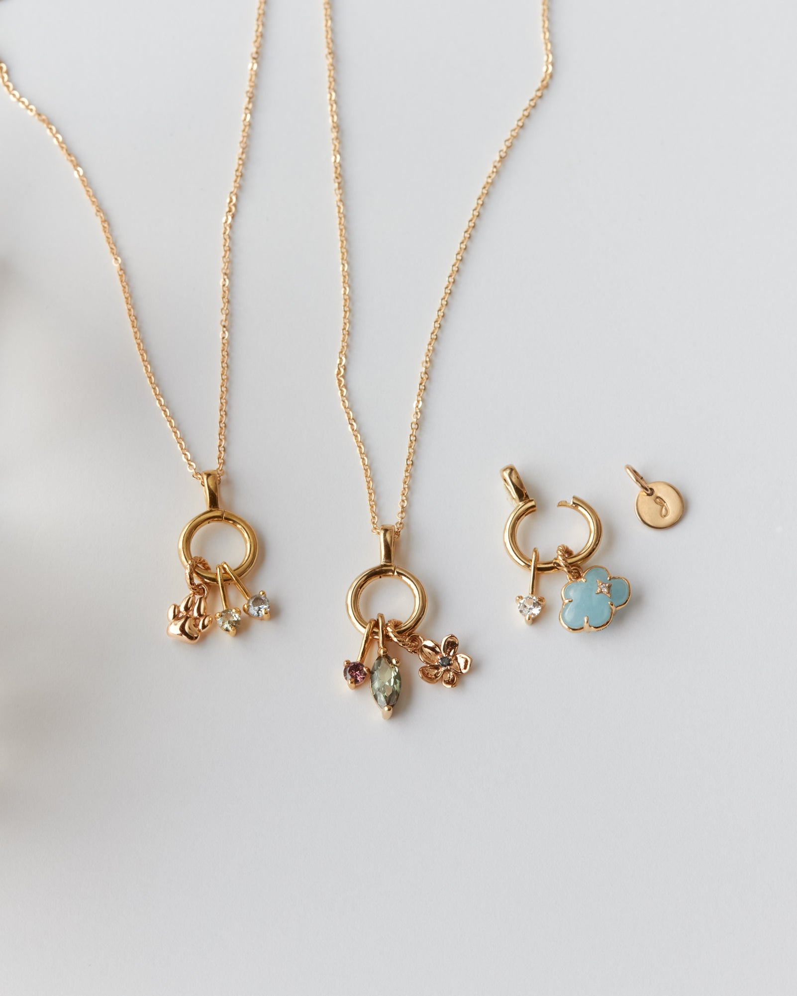 Solid Gold Charm Collector Necklace – GLDN