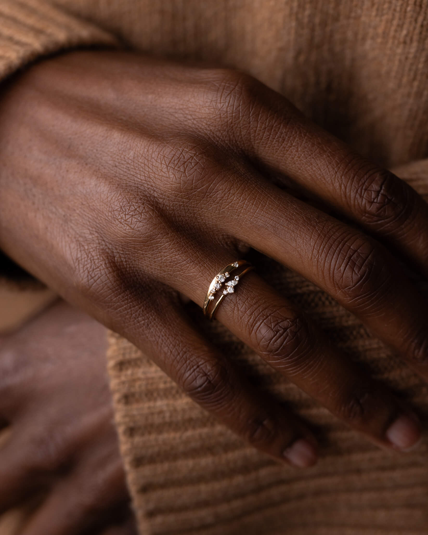 Dappled Diamond Flow Ring