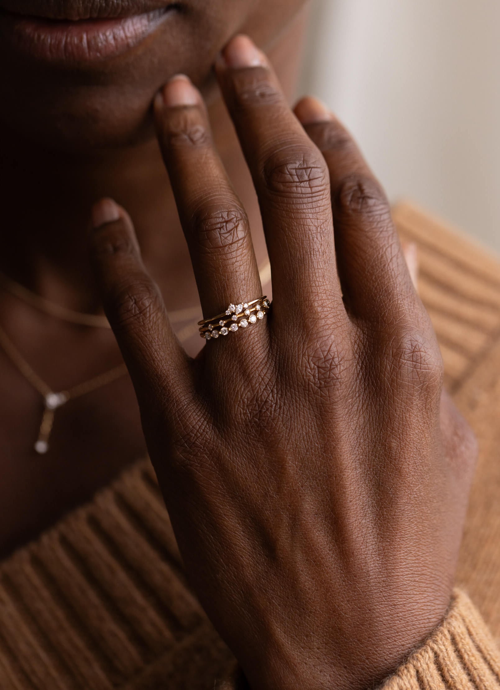 Diamond Star Cluster Ring