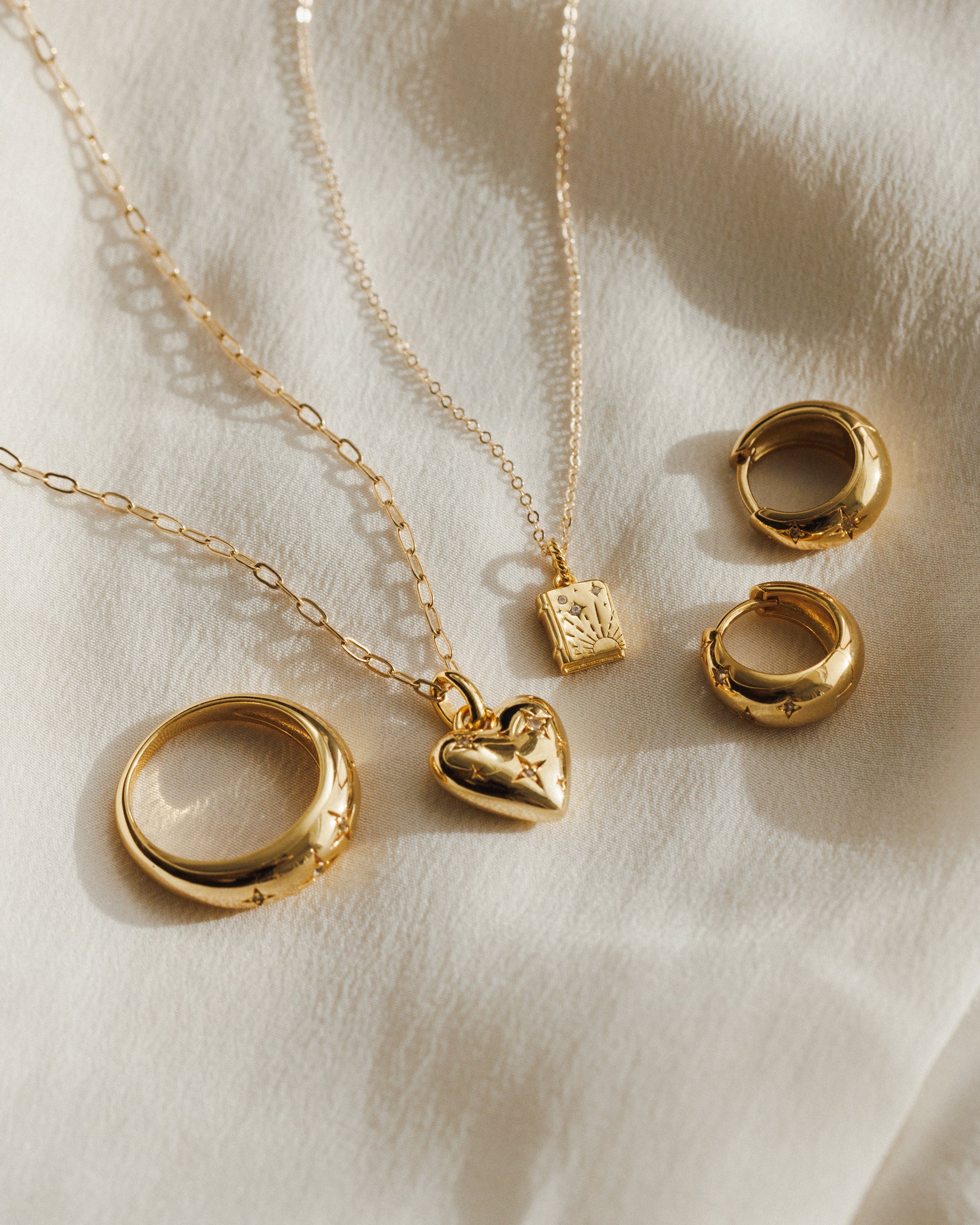 Chunky celestial jewelry with stars