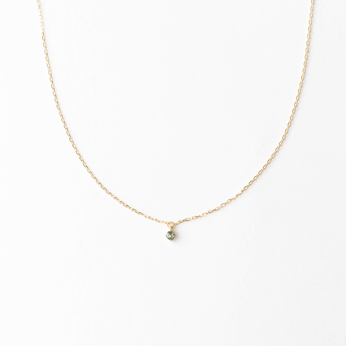 Aura Birthstone Solitaire Necklace