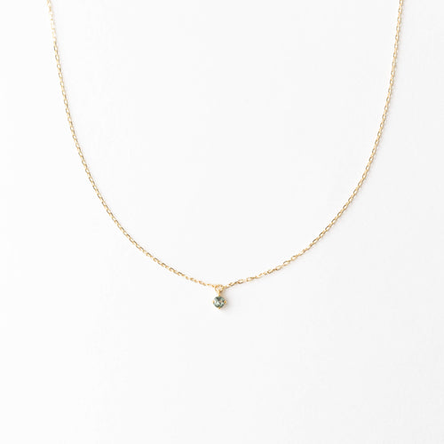 Aura Birthstone Solitaire Necklace