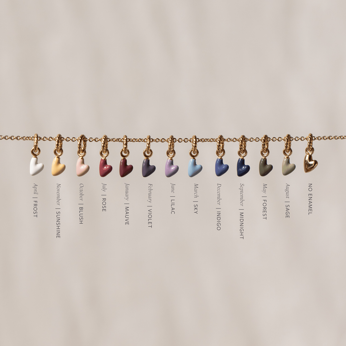 Aura Enamel Heart Charm – GLDN