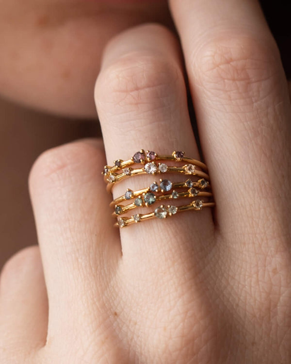 Aura Birthstone Confetti Ring
