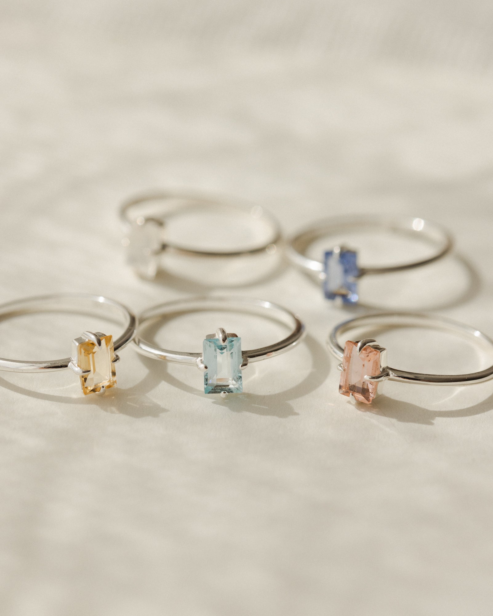 Silver Grand Baguette Ring