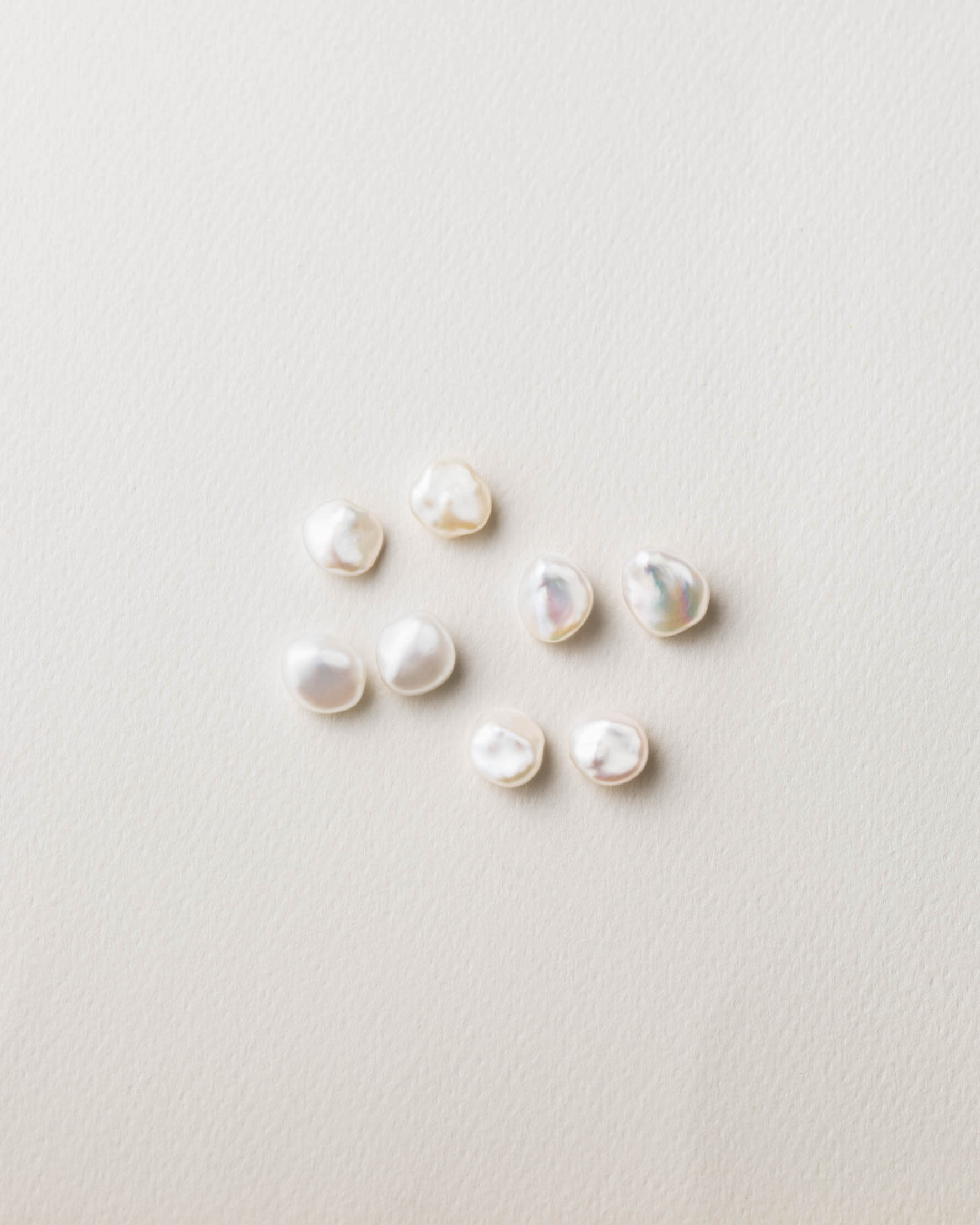 GLDN organic pearl stud earrings.