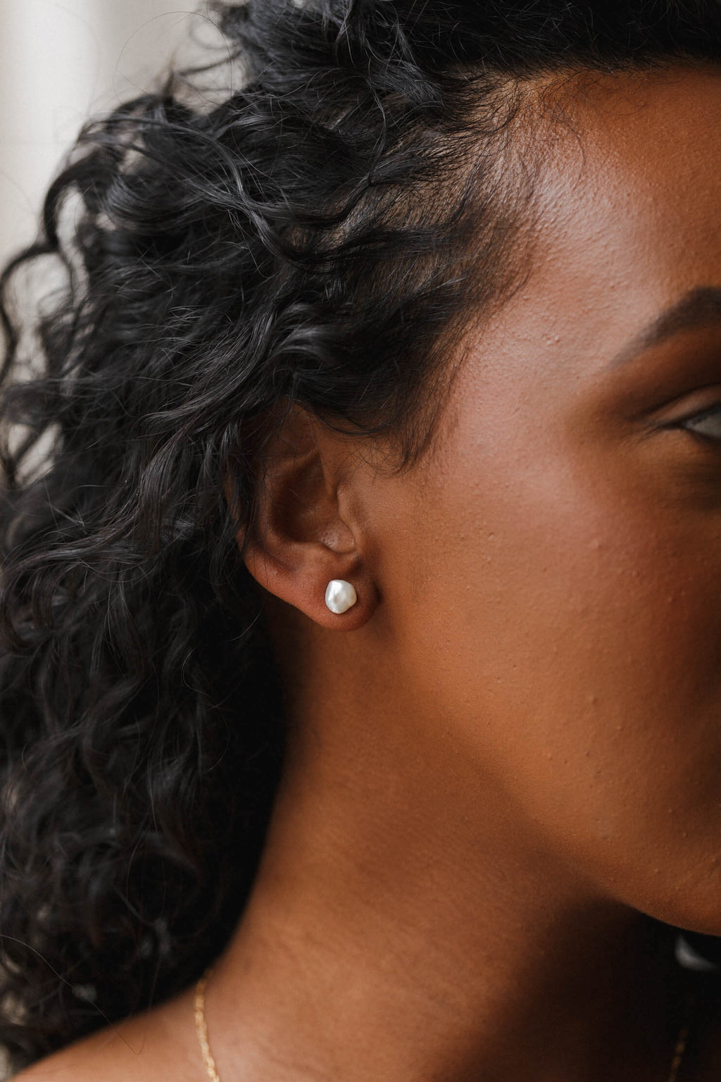 GLDN baroque pearl studs.