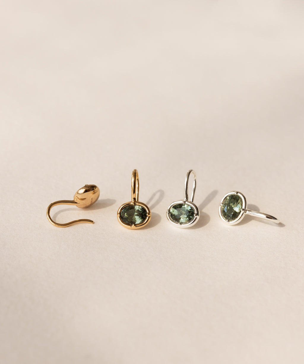 Medallion Moss Spinel Earrings