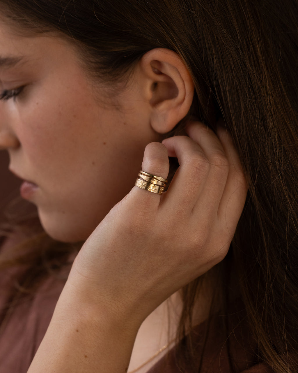 Slim Signet Pinky Ring