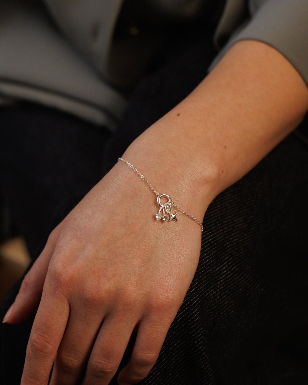 Charm Holder Dainty Bracelet