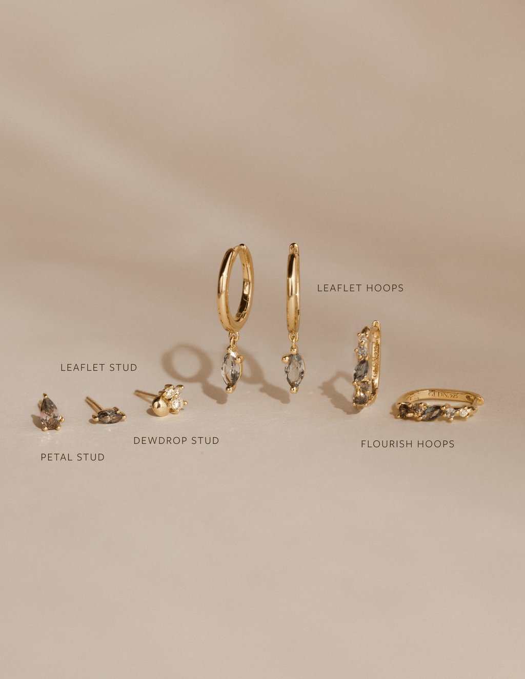 Forest Emerald Leaflet Studs
