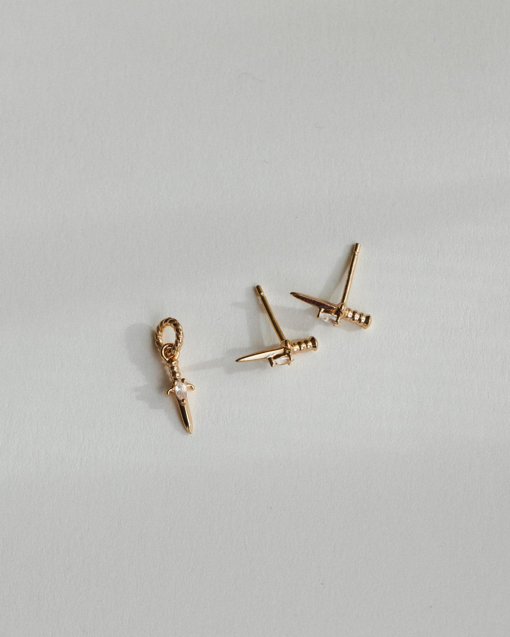 Moonstone Dagger Studs