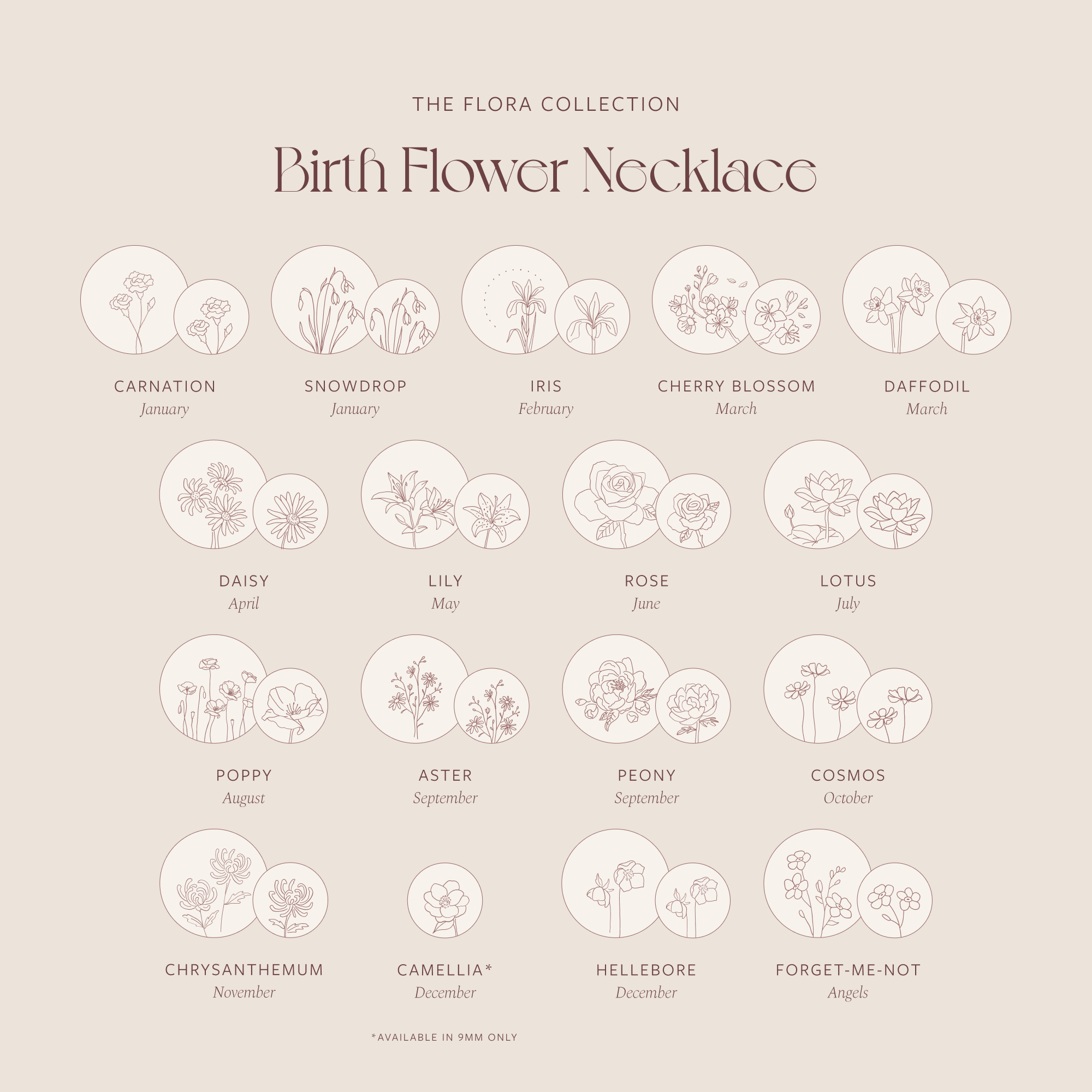 Birth Flower Necklace