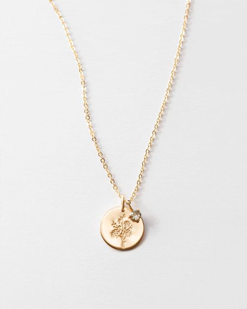 Flora Birthstone Necklace
