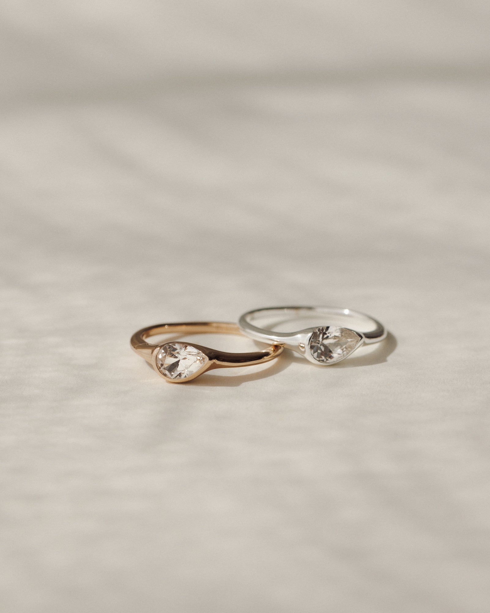 White Sapphire Zephyr Ring
