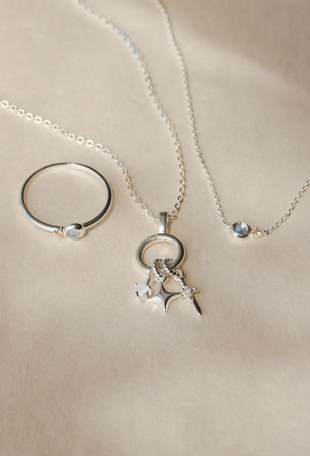 Moonstone Dagger Charm